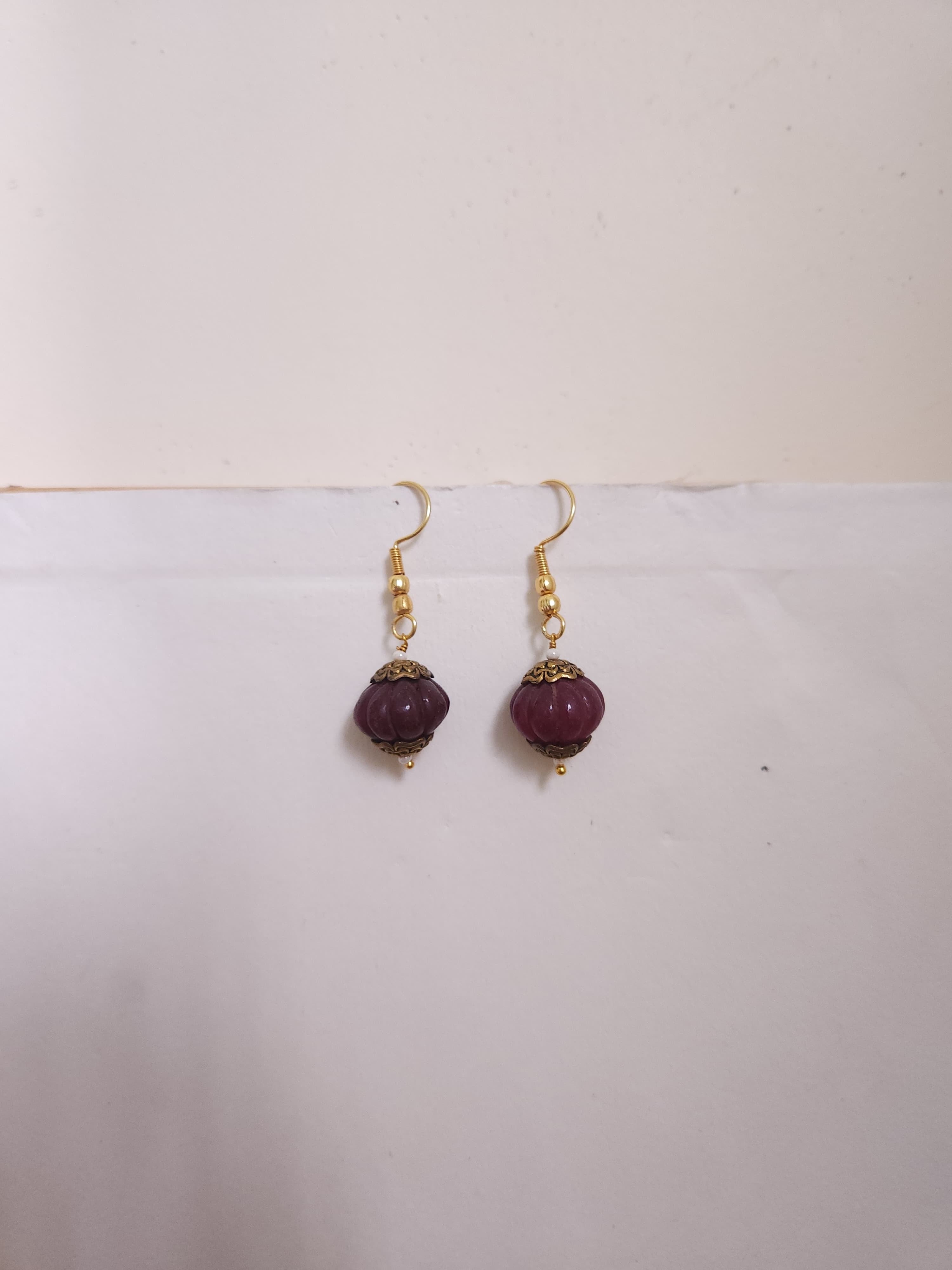 Rudraksh Loop Earrings
